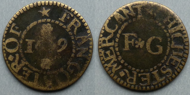 Chichester, Fran Goater 1659 farthing Chichester, Fran Goater 1659 farthing